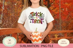 Trick or treat sublimation PNG file, animal print halloween Product Image 2