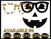 Mom SVG DXF JPEG Silhouette Cricut Halloween pumpkin face Product Image 2