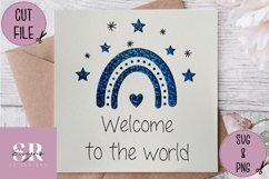 New baby card | Paper cutting | Cut and draw card svg Product Image 2