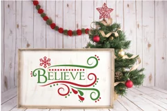 Believe SVG Cut File - Christmas SVG File Product Image 2