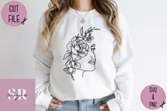 Line art woman SVG | vinyl cutting | Woman cut file Product Image 1