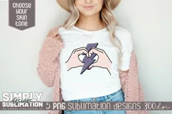 Heart Shaped Hands T-Shirt Designs| Png | Valentines Product Image 4