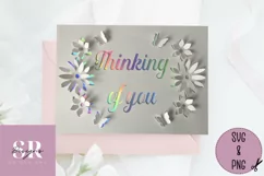 3D Thinking of you card| Paper cutting | occasion card SVG Product Image 2