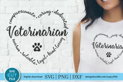 Veterinarian svg, vet svg with paw print - cute pawprint svg Product Image 1