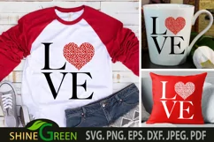 Valentines SVG - Love Animal Print Heart - Couple Gift SVG Product Image 1
