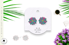 Boho Flower Earrings Laser Cut SVG | Laser Cut Jewelry Product Image 2