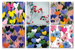 Floral Heart Vol.1 Seamless Digital Paper, 36 PNG Product Image 3