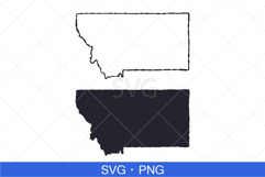 Montana State Map SVG, PNG file. Product Image 1