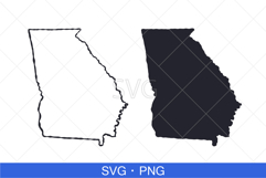 Georgia State Map SVG, PNG file. Product Image 1