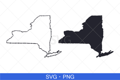 New York State Map SVG, PNG file. Product Image 1
