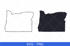 Oregon State Map SVG, PNG file. Product Image 1
