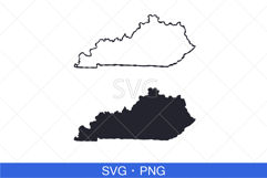 Kentucky State Map SVG, PNG file. Product Image 1