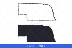 Nebraska State Map SVG, PNG file. Product Image 1