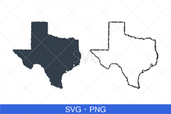 Texas State Map SVG, PNG file. Product Image 1