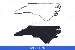 North Carolina State Map SVG, PNG file. Product Image 1