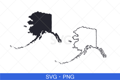 Alaska State Map SVG, PNG file. Product Image 1