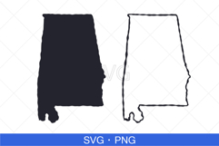 Alabama State Map SVG, PNG file. Product Image 1