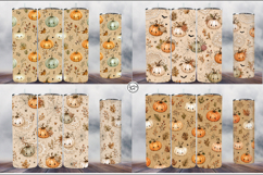 Seamless Cute Pumpkin Tumbler Wrap Sublimation, 20 oz Product Image 2