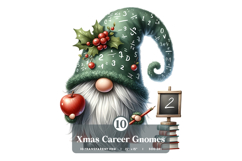 10 Profession Gnomes PNG Christmas Clipart Bundle 300 DPI Product Image 1