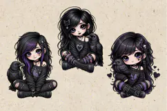 halloween / Gothic Girl / Sublimation design PNG Product Image 2