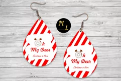 Oh my deer earrings png design, Christmas png design Product Image 1