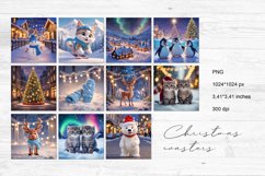 Christmas Coasters PNG. Christmas Square Coasters. Product Image 1