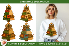 Christmas Patchwork Sublimation Bundle, Cozy Vintage Holiday Product Image 2