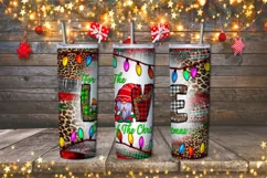 20 oz Skinny Christmas Tumbler Sublimation - Gnomes Tumbler Product Image 1
