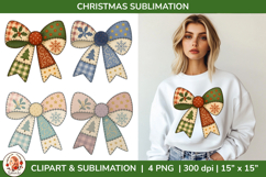 Christmas Patchwork Sublimation Bundle, Cozy Vintage Holiday Product Image 9