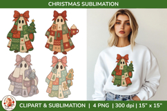 Christmas Patchwork Sublimation Bundle, Cozy Vintage Holiday Product Image 6