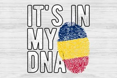 It's in my DNA Chad Flag Fingerprint PNG Sublimation Product Image 1