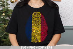Chad SVG | Chad Flag Fingerprint | SVG PNG DXF EPS Product Image 1
