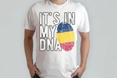 It's in my DNA Chad Flag Fingerprint PNG Sublimation Product Image 2