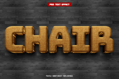 Chair 3D editable text effect Product Image 1
