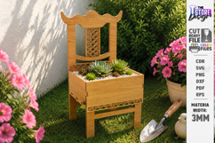 Mini Chair Planter Laser Cut | Succulent Flower Pot | Garden Product Image 1