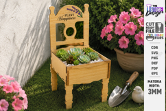 Mini Chair Planter Laser Cut | Succulent Flower Pot | Garden Product Image 1