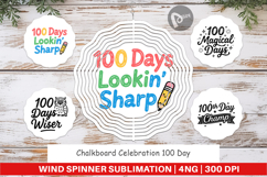 Chalkboard 100 Days Wind Spinner Product Image 1
