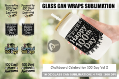 Chalkboard 100 Days Glass Can Product Image 1