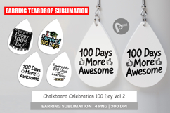 Chalkboard 100 Days Earring Product Image 1