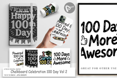 Chalkboard 100 Days Digital Paper Product Image 1