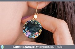 GorgeousChalkboard Round Earrings design.