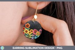 GorgeousChalkboard Round Earrings design.