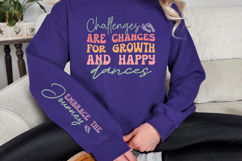 Challenges are chances for growth and happy dances Sleeve Product Image 2