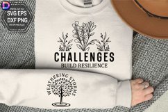 Challenges Build Sleeve SVG, Positivity Sleeve SVG Product Image 1