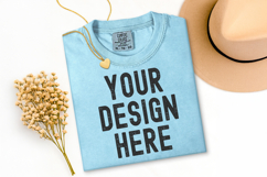 Comfort Colors C1717 Shirt Mockup Bundle, Flat lay Mockup Product Image 10