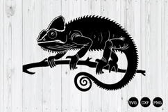 Chameleon SVG, Chameleon Silhouette SVG, Animal SVG Product Image 1