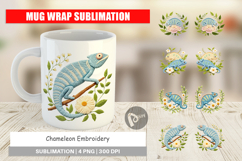Mug Wrap Chameleon Embroidery Product Image 1