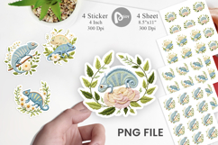 Chameleon Embroidery Sticker Product Image 1