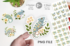 Chameleon Embroidery Sticker Product Image 1