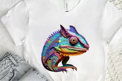 Chameleon Layered Paper Art PNG Clipart Product Image 2